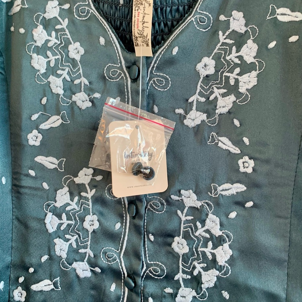 Free People Say My Name Dress in Turquoise - Picture 4 of 4